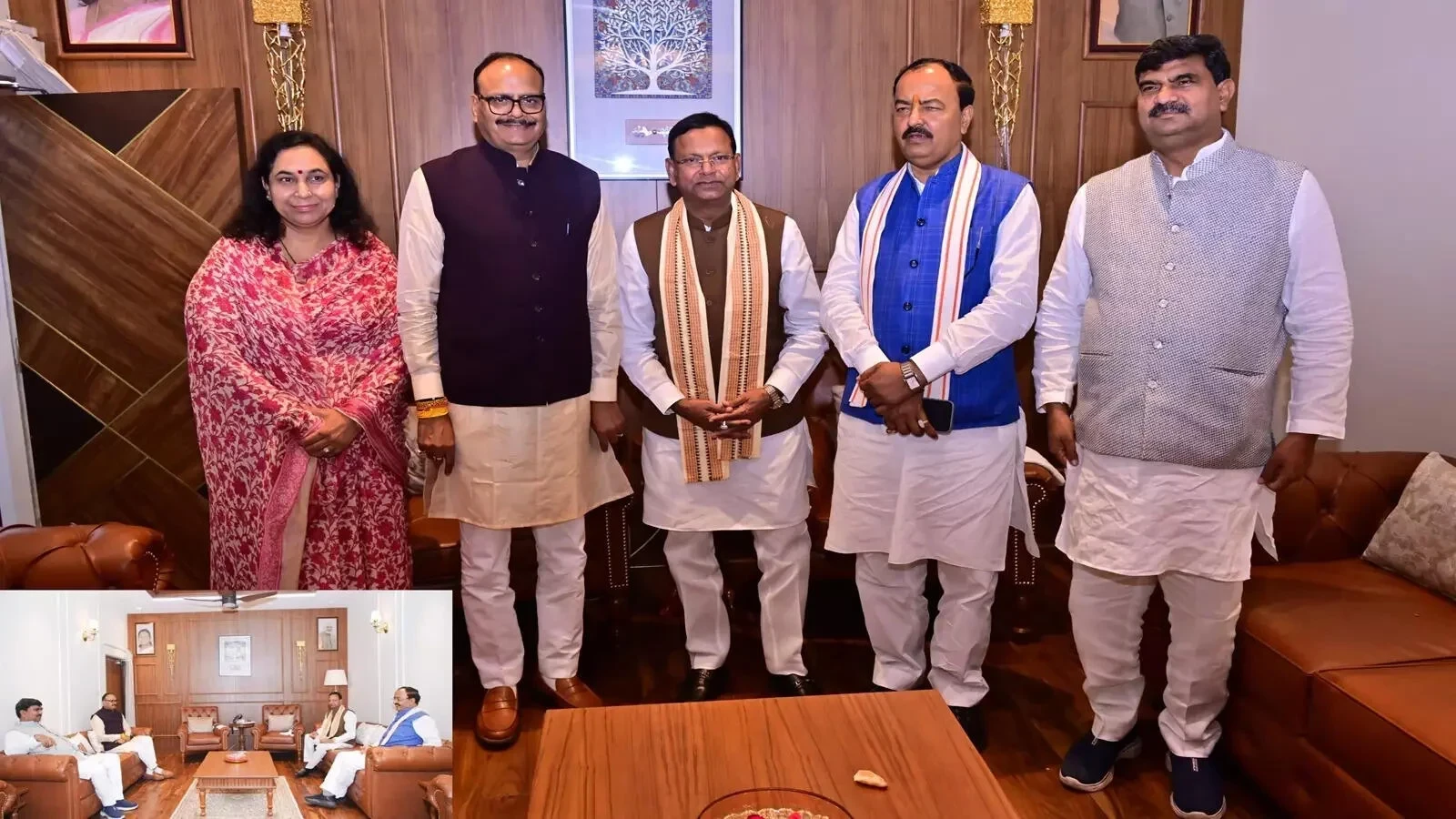 लखनऊ में भाजपा की अहम बैठक, ब्रजेश पाठक के घर जुटे शीर्ष नेता