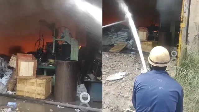 गाजियाबाद: आजाद ऑयल फैक्ट्री में भीषण आग, भारी नुकसान की आशंका