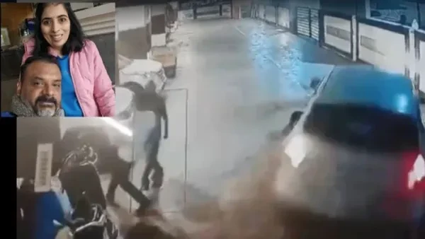 महिला इंजीनियर के हत्यारे पिता-पुत्र को घटनास्थल लेकर पहुंची पुलिस