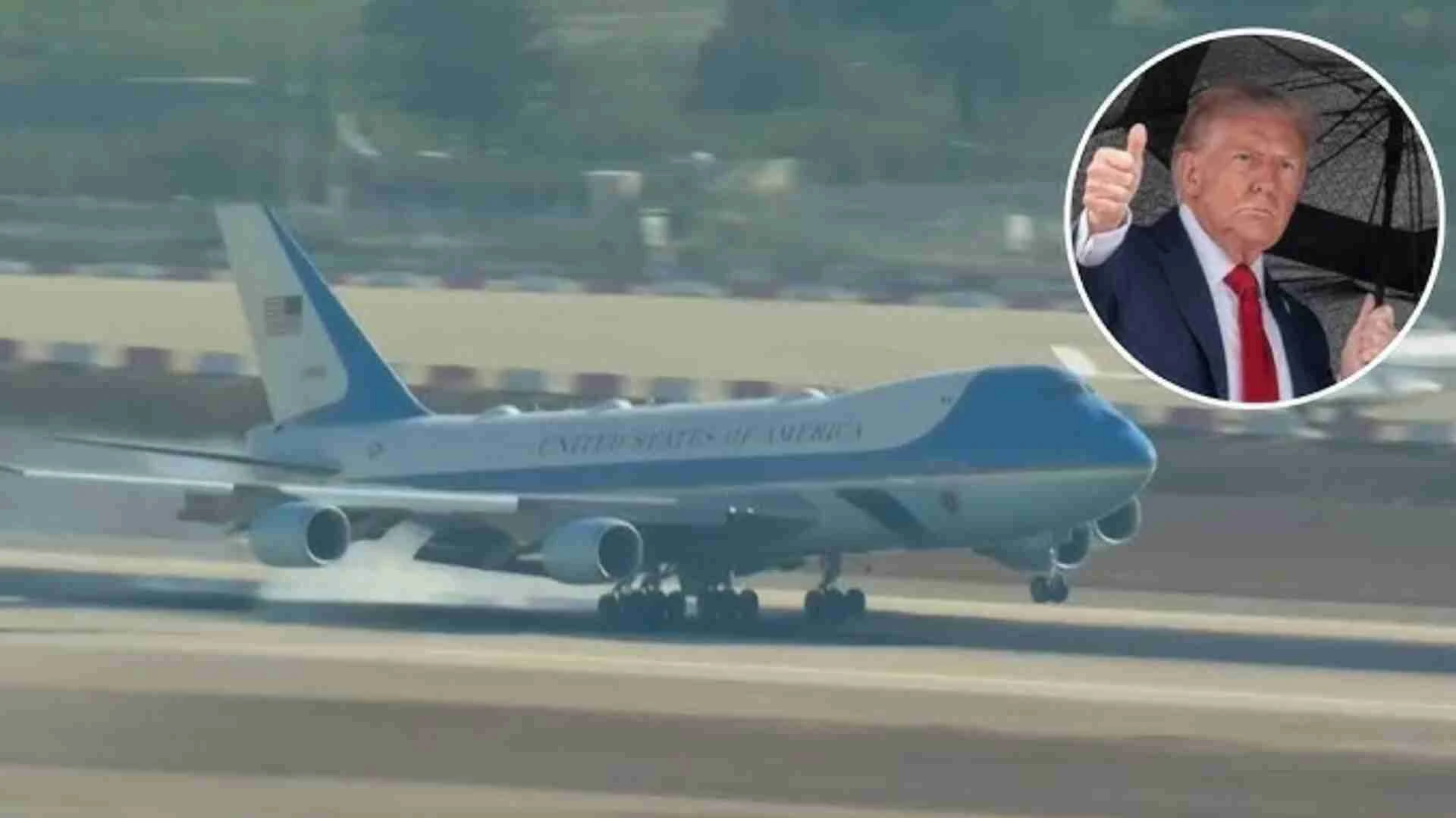 ट्रंप की सुरक्षा में सेंध, एयर फोर्स वन के पास दिखा नागरिक विमान, एफ-16 ने तुरंत भरी उड़ान