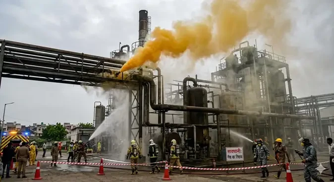 मुजफ्फरनगर: पुरकाजी केमिकल फैक्टरी में रिसाव से हड़कंप, फैक्टरी सील