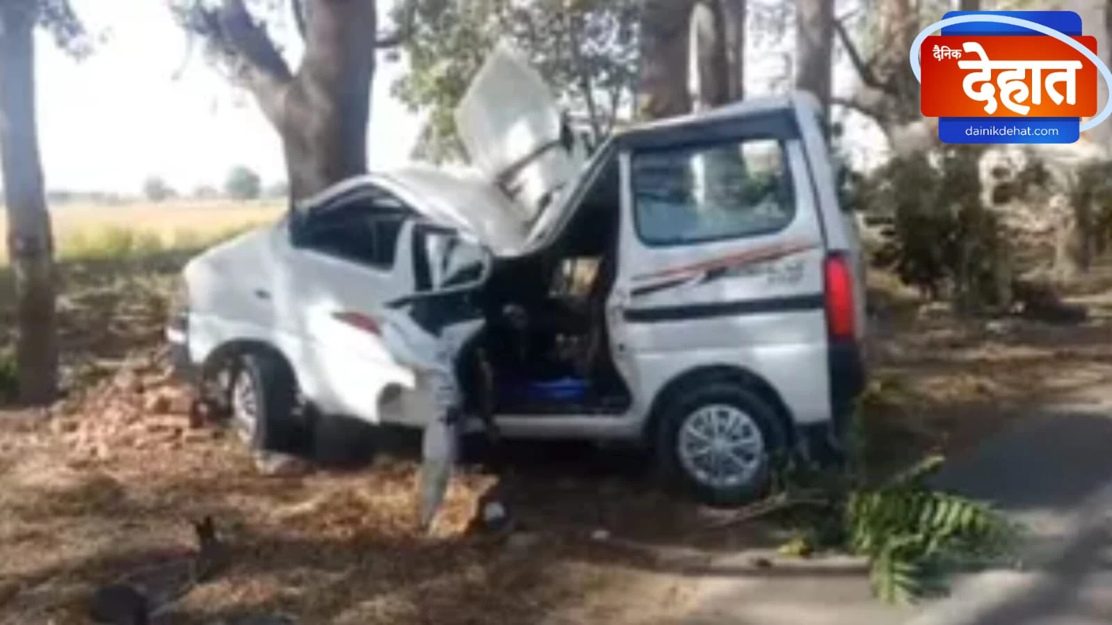 फतेहाबाद: टायर फटने से पलटी इको गाड़ी, दो युवकों की मौत, तीन घायल