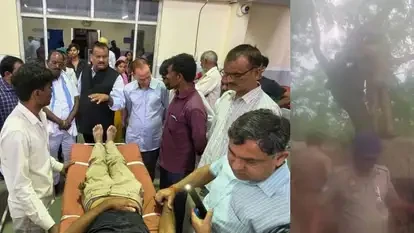 प्रशासनिक कार्रवाई के दौरान हाईवोल्टेज ड्रामा, पिता और दो बेटों ने पेड़ पर चढ़कर लगाया फंदा