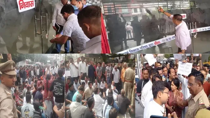 मेरठ: सेंट्रल मार्केट में पुलिस बल तैनात, व्यापारियों और प्रशासन के बीच नोकझोंक