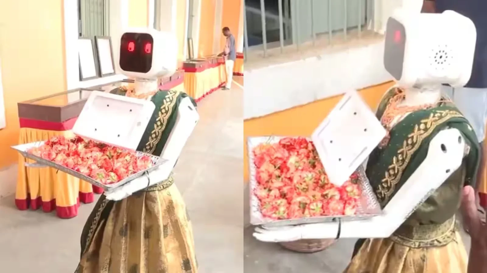 पुडुचेरी विधानसभा चुनाव 2026 में रोबोट ने किया मतदाताओं का स्वागत