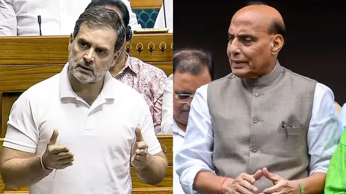 संसद में राहुल के बयान पर हंगामा: रक्षा मंत्री राजनाथ सिंह बोले- देश से मांगें माफी