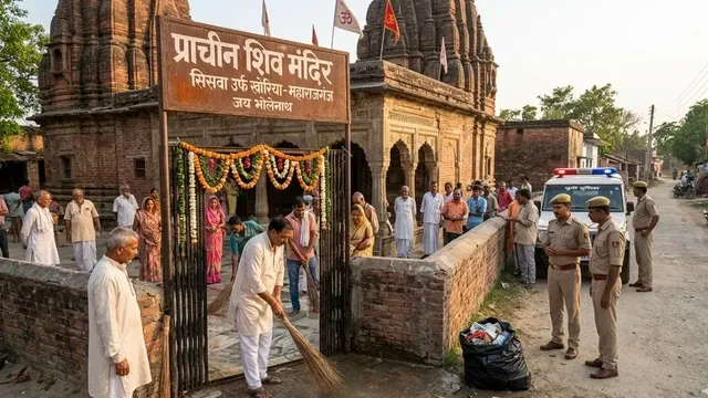 महराजगंज में शिव मंदिर परिसर में मांस फेंकने से हड़कंप, किशोर हिरासत में