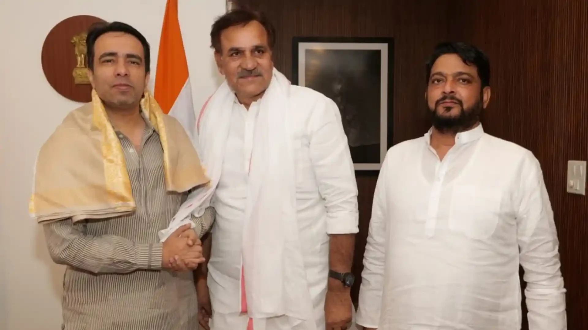 मुजफ्फरनगर: पूर्व बीजेपी विधायक उमेश मलिक ने जयंत चौधरी से की मुलाकात