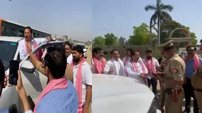 अंबेडकर प्रतिमा विवाद: मेरठ से मुरादाबाद जा रहे सपा नेता योगेश वर्मा को पुलिस ने रोका