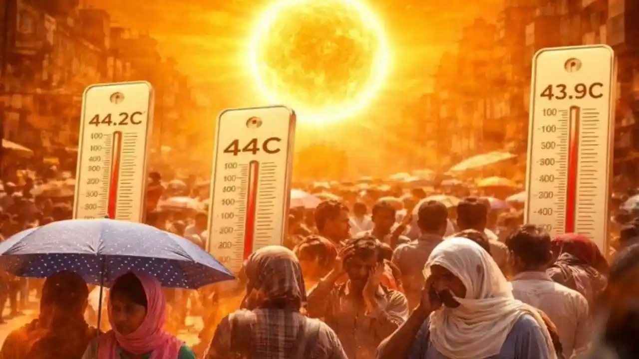 यूपी में भीषण गर्मी, तापमान 45°C के पार, लू की चेतावनी