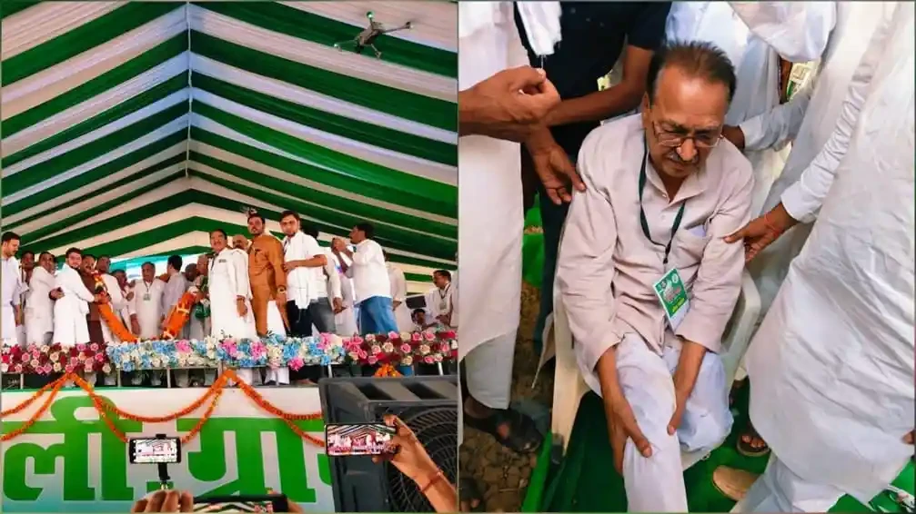 मेरठ: एकता रैली के बाद हादसा, रालोद नेता के पैर पर चढ़ा कार का पहिया