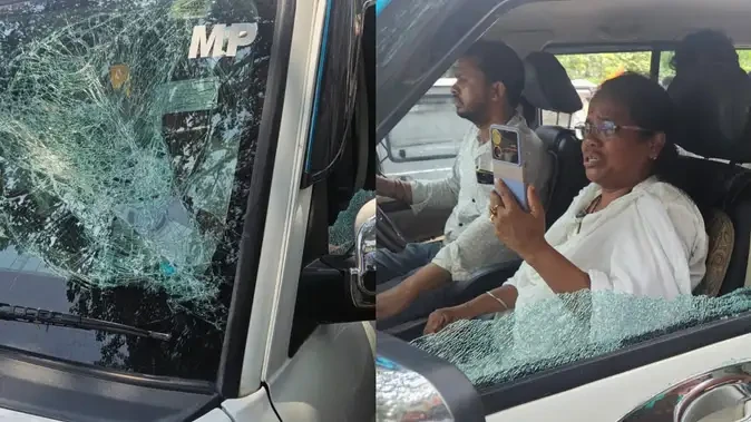 बंगाल चुनाव में हिंसा के आरोप, टीएमसी सांसद की कार पर हमले का दावा