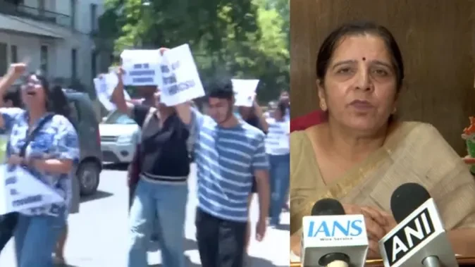 हंसराज कॉलेज विवाद: 30 छात्रों के निलंबन पर प्रदर्शन, कॉलेज में हंगामा