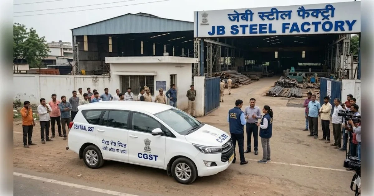 मुजफ्फरनगर: जेबी स्टील्स में जीएसटी की बड़ी छापेमारी, घंटों चली जांच