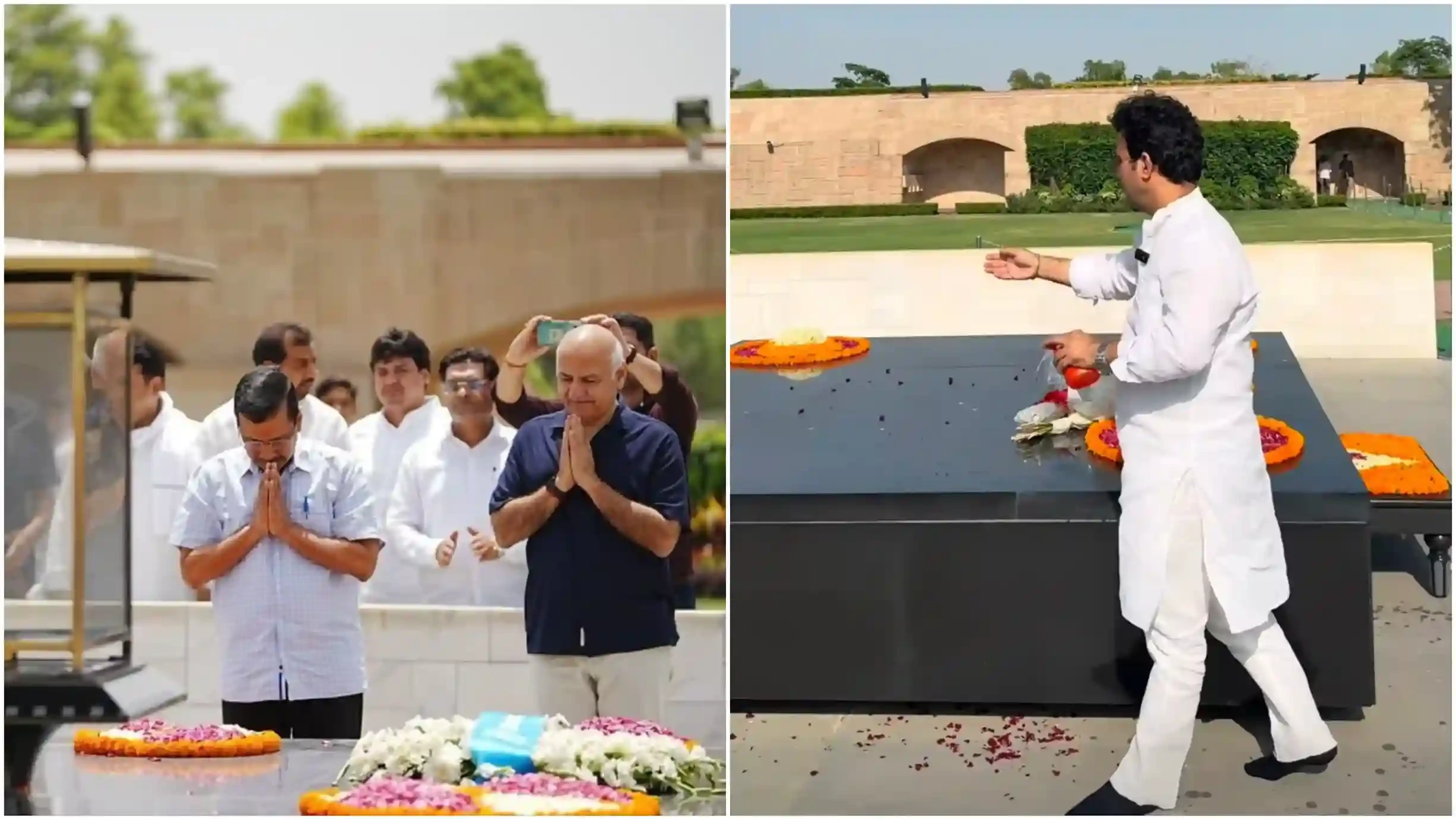 BJP विधायक ने गांधी की समाधि पर छिड़का गंगाजल, बोले- ‘केजरीवाल ने किया अपवित्र’