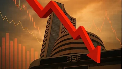 शेयर बाजार में हफ्ते की शुरुआत में गिरावट के साथ बंद, सेंसेक्स-निफ्टी टूटे