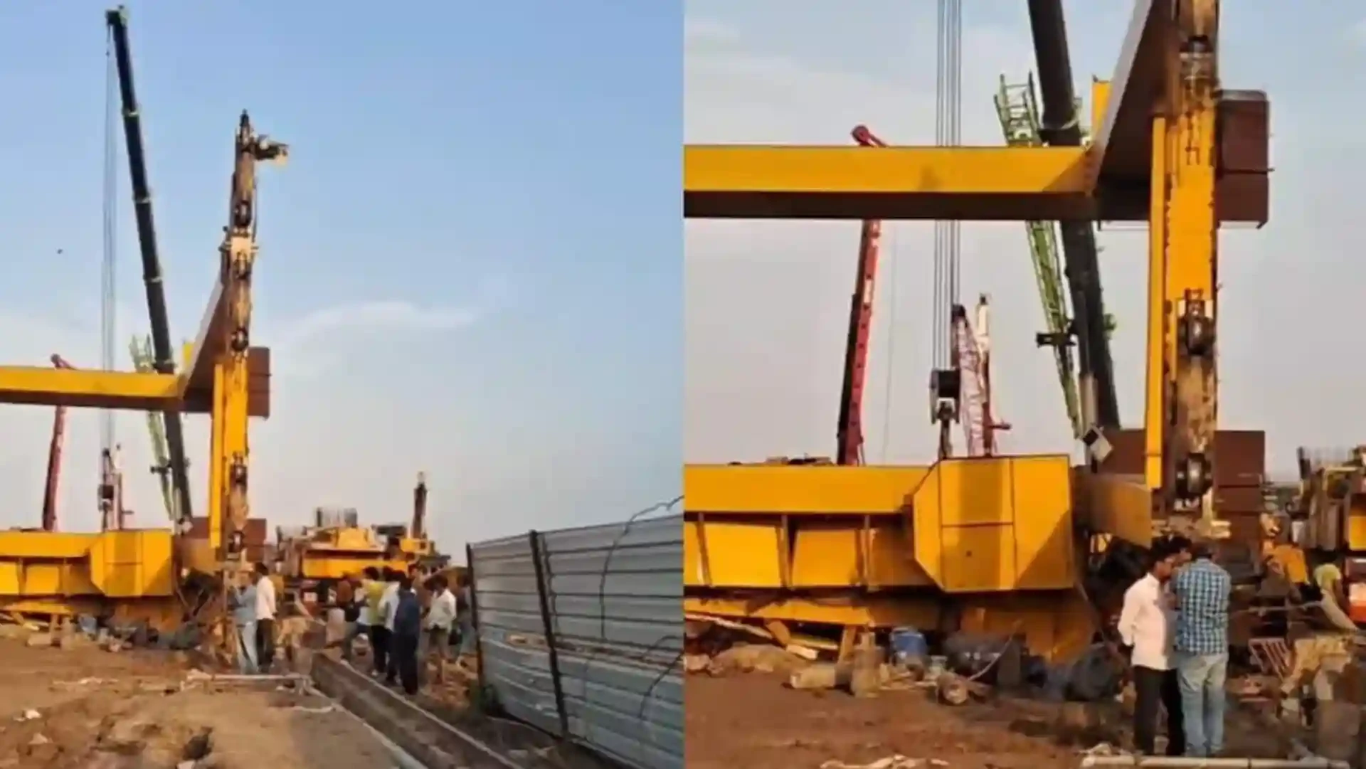 आंधी-बारिश में फरीदाबाद फ्लाईओवर पर क्रेन पलटी, 3 श्रमिकों की मौत