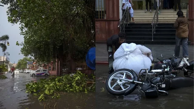 यूपी में आंधी-बिजली से पांच लोगों की मौत, एमपी में एंबुलेंस पर पेड़ गिरा