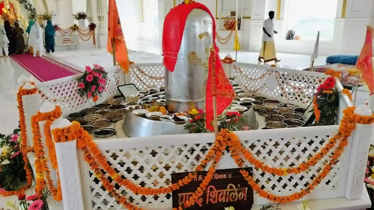 हरिद्वार में धार्मिक उत्सव, 5210 किलो वजनी शिवलिंग की प्राण प्रतिष्ठा संपन्न