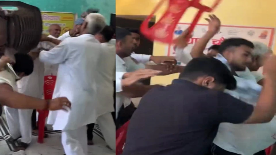 बागपत: वाटरकूलर विवाद पर बवाल,पंचायत घर में चलीं कुर्सियां, जमकर हंगामा