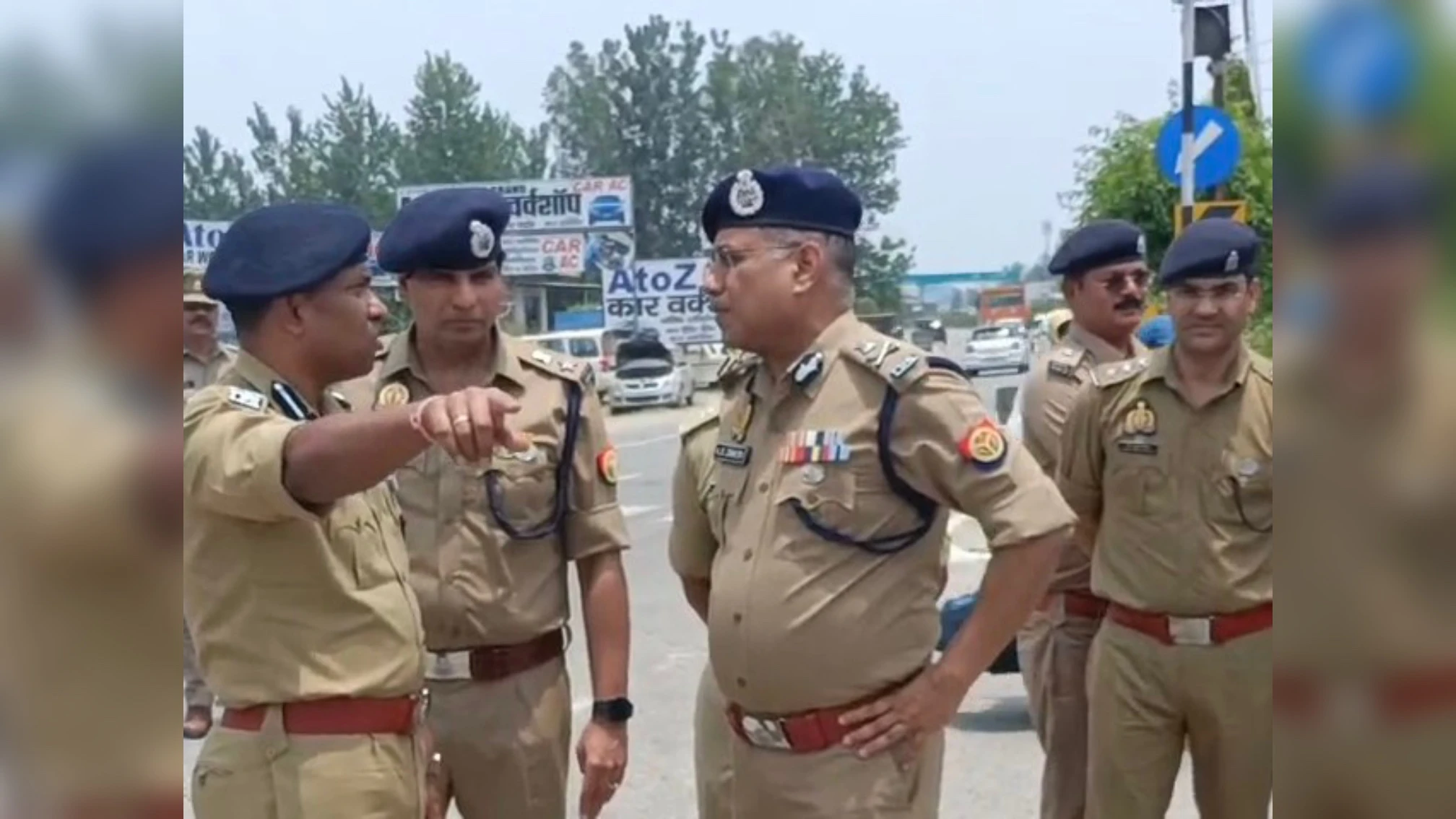 मुजफ्फरनगर: कांवड़ यात्रा से पहले हाईवे का एडीजी ट्रैफिक ने किया निरीक्षण