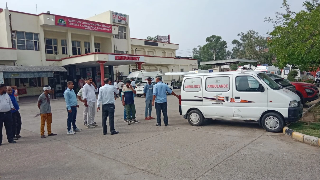 अंबाला: फैक्टरी मजदूरों की बस दुर्घटनाग्रस्त, एक की मौत, 11 मजदूर घायल