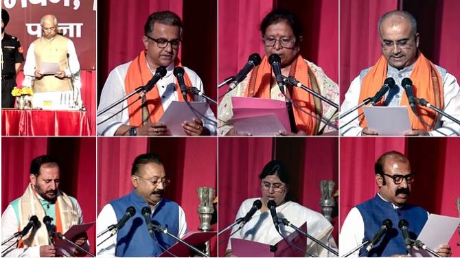 बिहार कैबिनेट: मंगल पांडेय समेत कई मंत्रियों का पुराना विभाग, एससी-एसटी कल्याण अब करेंगे जनक राम