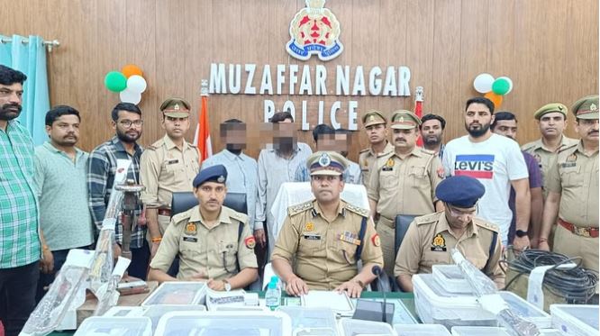 मुजफ्फरनगर: चुनाव से पहले अवैध हथियारों की फैक्टरी का भंडाफोड़, चार आरोपी गिरफ्तार