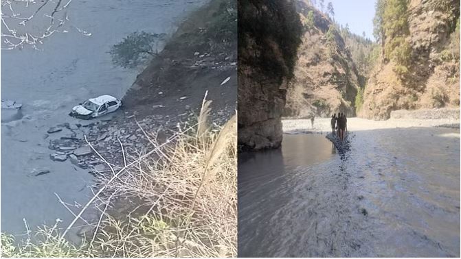 चंबा के नकरोड़-हिमगिरि मार्ग पर हादसा, कार नदी में गिरने से दो लोगों की मौत