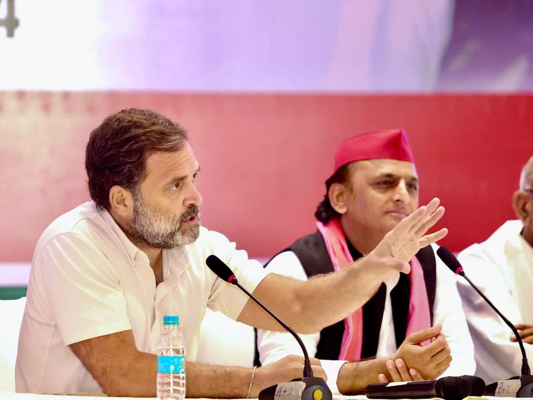 ‘150 सीटों पर सिमट जाएगी बीजेपी’, अखिलेश के साथ पीसी में बोले राहुल
