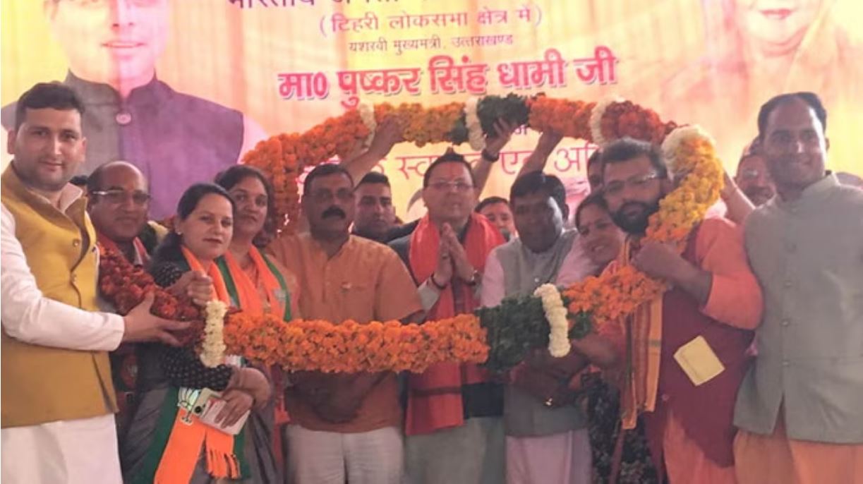 घनसाली में सीएम धामी ने की जनसभा, बोले- हर एक को मिल रहा योजनाओं का लाभ