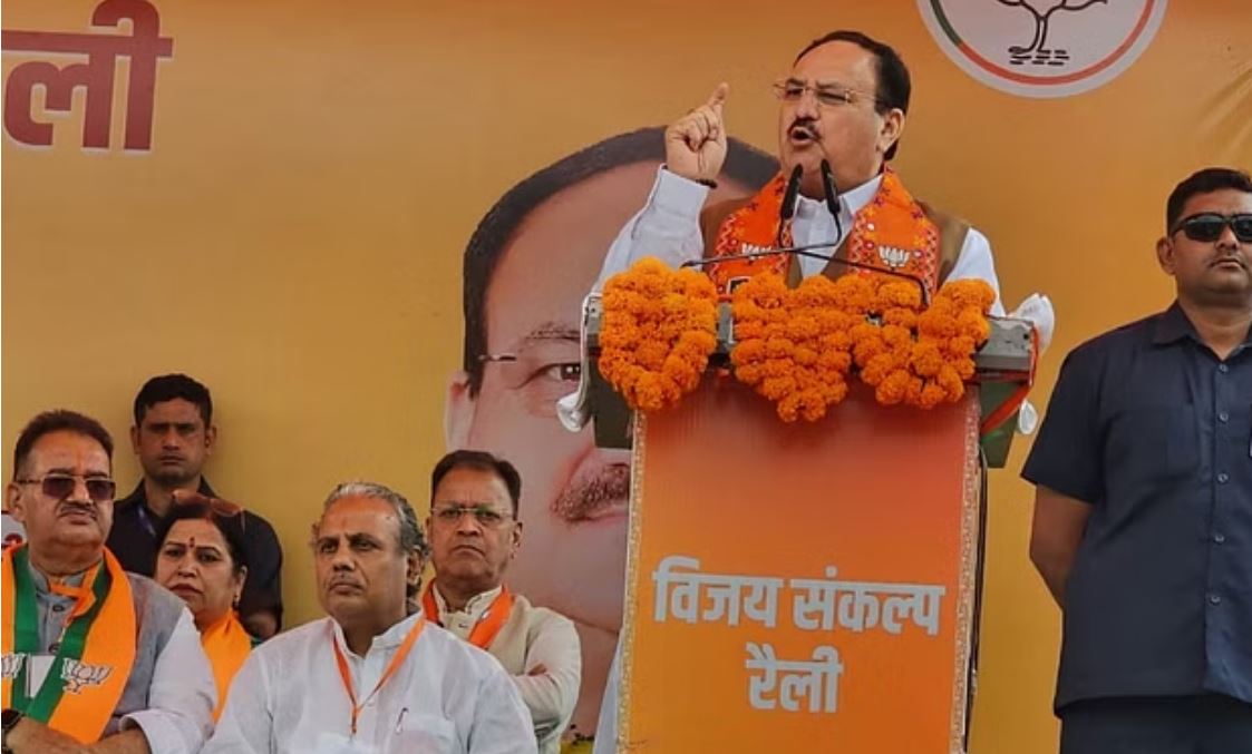 जेपी नड्डा ने मसूरी में की चुनावी जनसभा, गिनाईं सरकार की उपलब्धियां