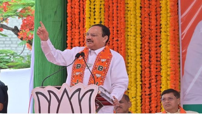 टीकमगढ़ में नड्डा बोले- 2019 में स्थिर सरकार बनाई, इससे धारा 370 हटी-राम मंदिर बना
