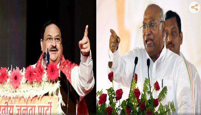 खड़गे बोले- मोदी के राजनीतिक पूर्वज मुस्लिम लीग के समर्थक, नड्डा का पलटवार