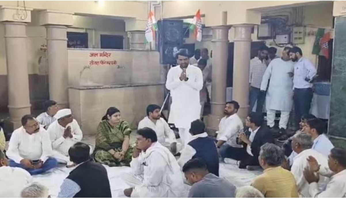 अलवर: चुनाव प्रचार करने बहरोड़ पहुंचे कांग्रेस प्रत्याशी