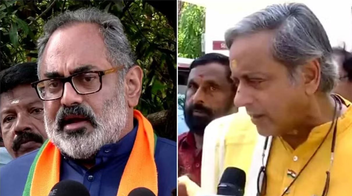 राजीव चंद्रशेखर ने तिरुवनंतपुरम की अर्थव्यवस्था को बताया दिवालिया, थरूर ने दी नसीहत