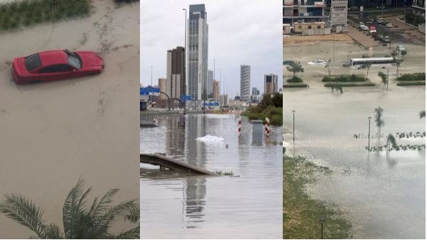 रेगिस्तानी मुल्क में बाढ़ जैसे हालात, एक दिन की बारिश में ही पानी-पानी हुआ दुबई