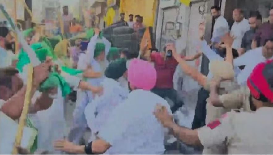 बरनाला में किसानों और व्यापारियों के बीच तीखी झड़प