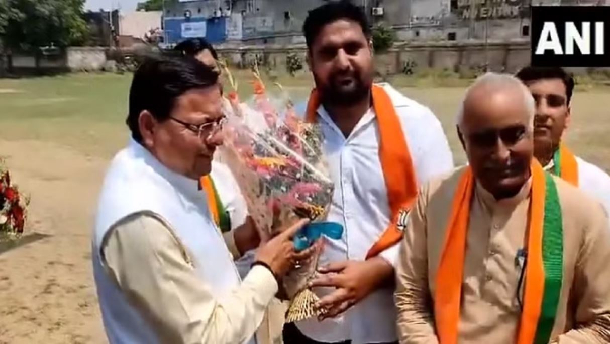 चुनाव प्रचार के लिए यमुनानगर पहुंचे उत्तराखंड के सीएम पुष्कर धामी