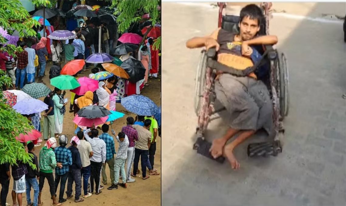 कोई बारिश के बीच वोट देने पहुंचा तो किसी को दिव्यांगता भी न रोक पाई