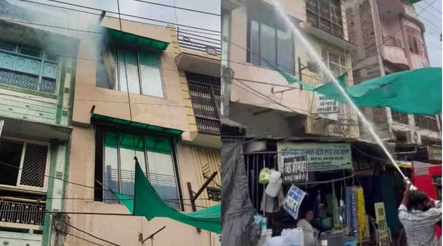 सिरोही: आबूरोड के सदर बाजार में शॉर्ट सर्किट से मकान में लगी आग
