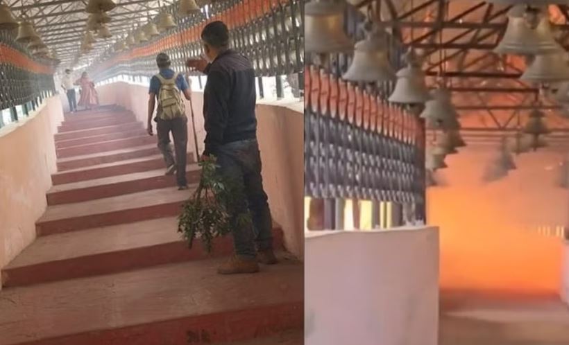 दूनागिरी मंदिर तक पहुंची जंगल की आग, चारों तरफ लपटें देख जान बचाने के लिए भागे श्रद्धालु