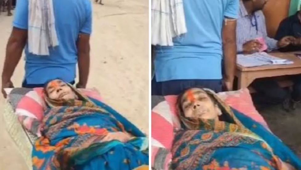 कैंसर की लास्ट स्टेज में भी स्ट्रेचर पर वोट डालने पहुंची बुजुर्ग