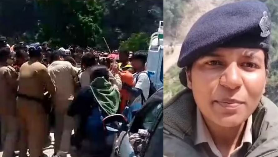सोनप्रयाग में लाइन में खड़े होने को लेकर विवाद, पुलिस और यात्रियों के बीच हुई नोकझोंक