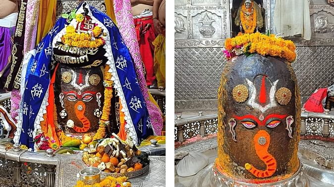 भस्म आरती में बाबा महाकाल ने दिए श्री गणेश स्वरूप में दर्शन, मंदिर परिसर में गूंजा जय श्री महाकाल