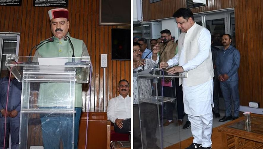 सुधीर और लखनपाल ने शपथ ली, सीएम से नजरें टकराईं, नहीं मिले