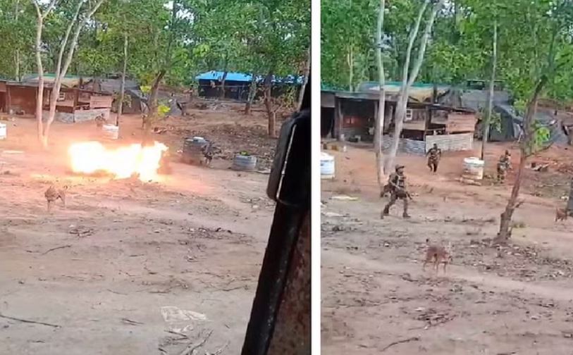 नक्सली हमले का वीडियो आया सामने, नारायणपुर में सुरक्षाबल के कैंप पर हुआ था हमला