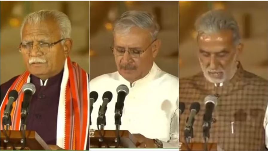 मोदी 3.0: पांच सांसद देने वाले हरियाणा से तीन मंत्रियों ने ली शपथ