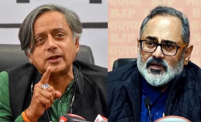 तिरुवनंतपुरम लोकसभा सीट पर शशि थरूर और राजीव चंद्रशेखर के बीच कड़ी टक्कर