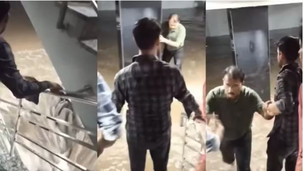 कोचिंग सेंटर: दिल दहला देने वाला वीडियो, बेसमेंट में सैलाब की तरह घुसा पानी